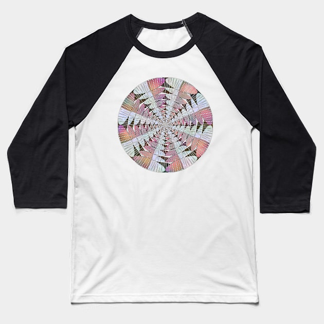 Crazy Speckled Mandala - Intricate Digital Illustration, Colorful Vibrant and Eye-catching Design, Perfect gift idea for printing on shirts, wall art, home decor, stationary, phone cases and more. Baseball T-Shirt by cherdoodles